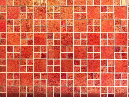Red tile texture, the red floorの写真素材