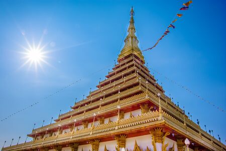 Wat Mahathat Kaennakorn Khonkaen Thailandの写真素材