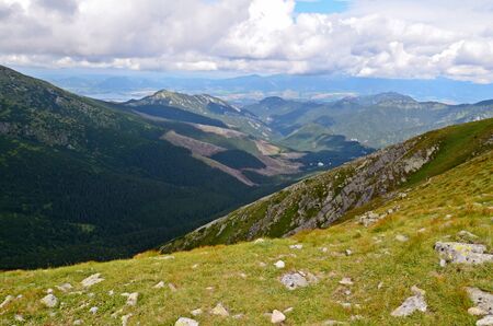 beautiful view of low tatras mountains in slovakiaの写真素材
