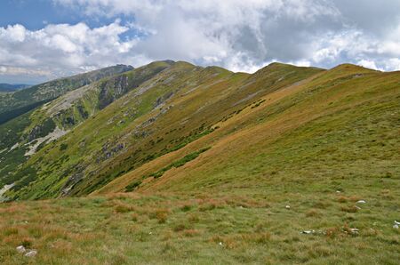 beautiful view of low tatras mountains green hills in slovakiaの写真素材