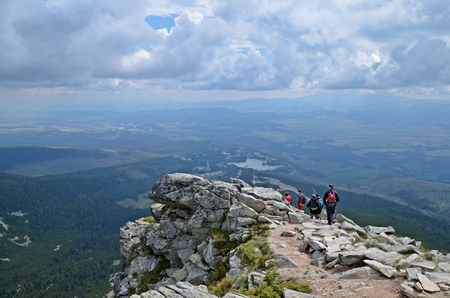beautiful view of Predne Solisko, high tatras mountains in slovakiaの写真素材