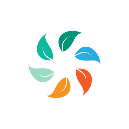 Ecology vector leaves icon. easy to change colorsのイラスト素材
