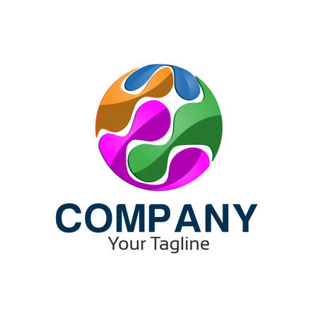 Abstract People Logo Icon Elements Templateのイラスト素材