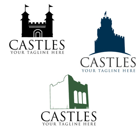 Castle Icon Set for logo, icon, etcのイラスト素材
