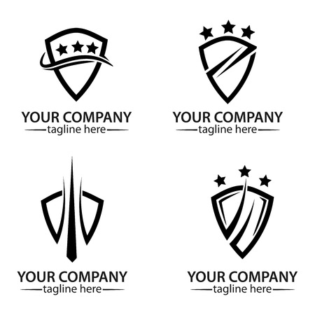 Shield logo icon design template elementsのイラスト素材