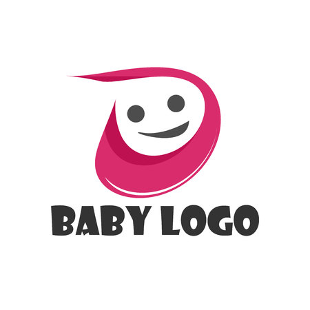Baby funny stock logo template.のイラスト素材
