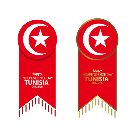 Happy Independence day Tunisia . background Tunisia national holiday. designs for posters, backgrounds, cards, banners, stickers, etcのイラスト素材