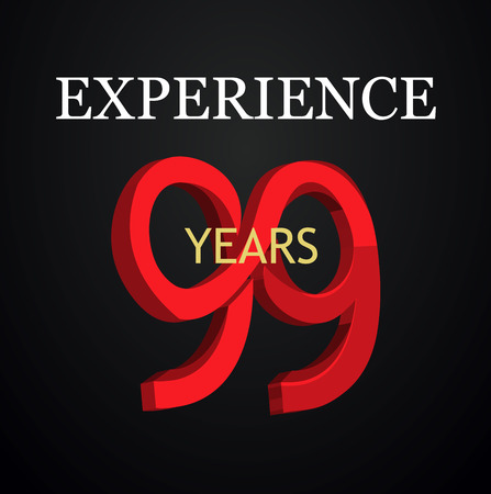 Experience 99 years stock vector template. vector illustrationのイラスト素材