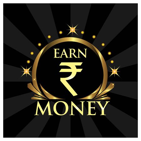 Earn money stock background. Vector Illustrationのイラスト素材
