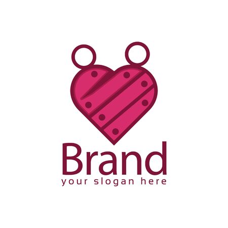 Friend Love Logo, flat design. Vector Illustration on white backgroundのイラスト素材