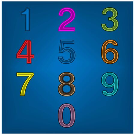 Number set button, Set of 0-9 numbers