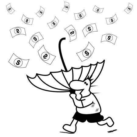 Money Rain. vector illustrator. see more images relatedのイラスト素材