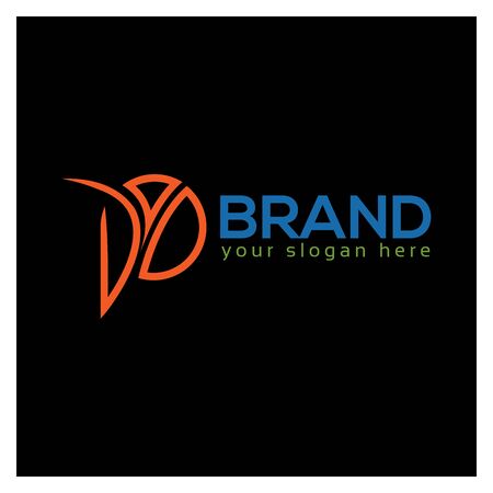 Creative Letter P for technology logo. F letter logo. F logoのイラスト素材