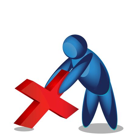 Pictograph with wrong on whiteのイラスト素材