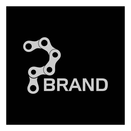 Letter P, Logo Letter P and chain. logo formed by chainのイラスト素材