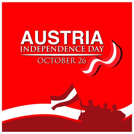 Vector illustration. background Austria Independence Day of October 26. designs for posters, backgrounds, cards, banners, stickers, etcのイラスト素材