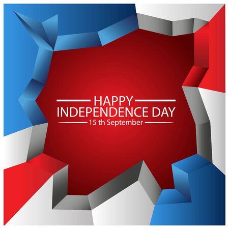 Vector illustration. background Costa Rica national holiday of September 15. Happy Independence Day. designs for posters, backgrounds, cards, banners, stickers, etcのイラスト素材
