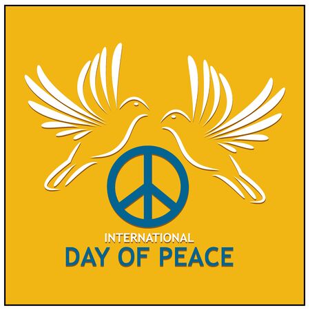 Peace Day background vector. designs for posters, backgrounds, cards, banners, stickers, etcのイラスト素材