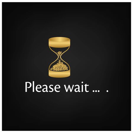 Please wait with hourglass icon