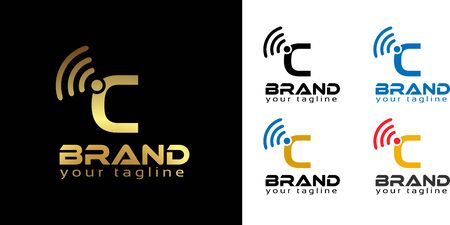 C online logo template, stock logo template.のイラスト素材