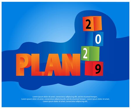 Plan 2029 stock background and banner.のイラスト素材