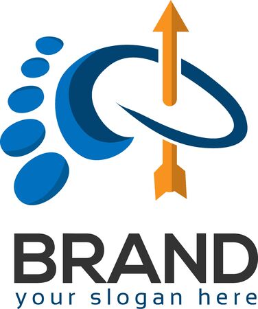 Arrow foot logo template, stock logo templateのイラスト素材