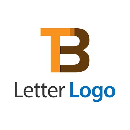 TB Initial stock logo template., modern paper font.のイラスト素材