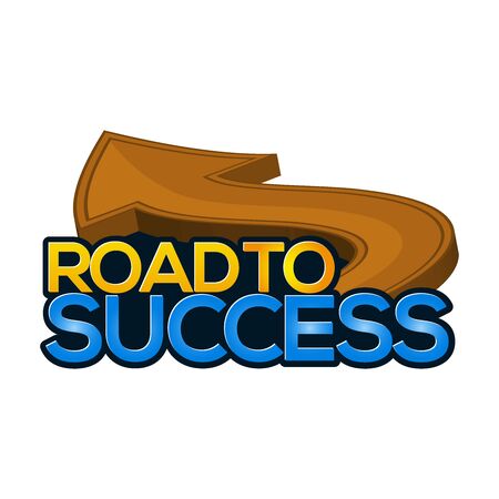 Road to success icon stock-vector.のイラスト素材