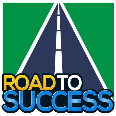 Road to success icon stock-vector.のイラスト素材