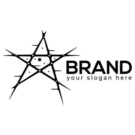 Abstract star logo. flat design. Vector Illustration on white backgroundのイラスト素材