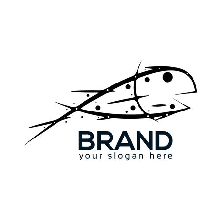 Abstract Fish Logo. flat design. Vector Illustration on white backgroundのイラスト素材