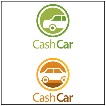 Cash Car Icon. Vector illustration on white background. Stock iconのイラスト素材