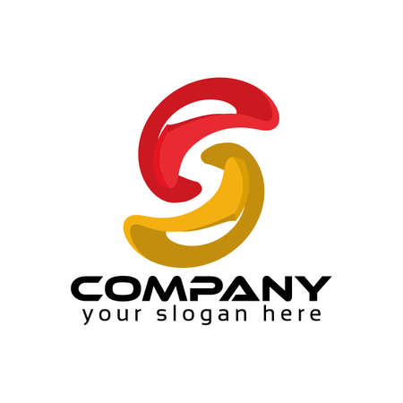 Letter S Logo vector template. Vector Illustration on white backgroundのイラスト素材