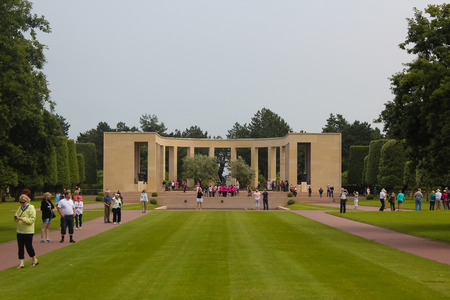 American Military Cemetery, Omaha Beach, Colleville-sur-Mer, Normandy, Franceのeditorial素材