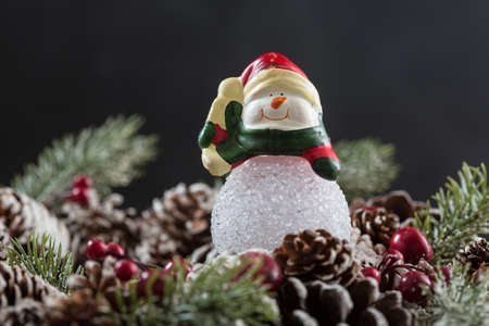 Christmas and New Year decoration. Selective focus. Creative backgroundの写真素材
