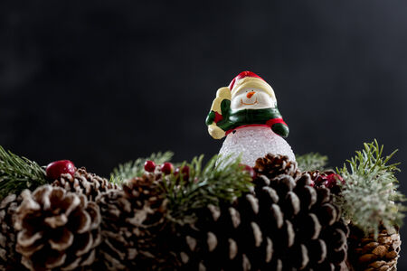 Christmas and New Year decoration. Selective focus. Creative backgroundの写真素材