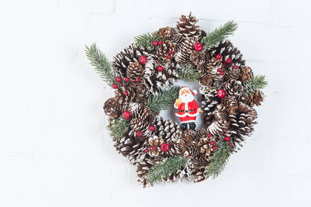 Christmas and New Year decoration. Selective focus. Creative backgroundの写真素材