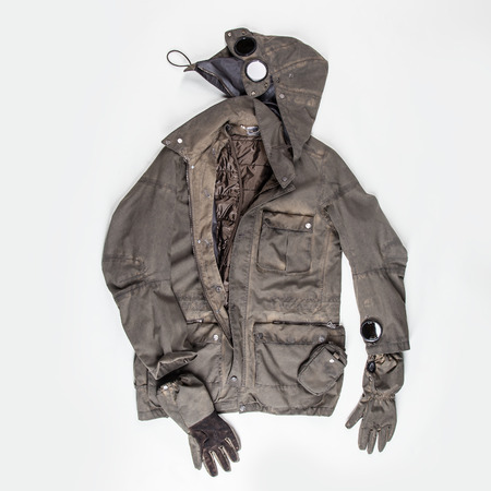 Parka Jacket on White Background. Hipster clothesの写真素材