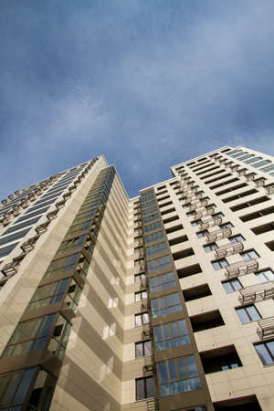 modern European multi-storey residential house. architecture detailsの写真素材