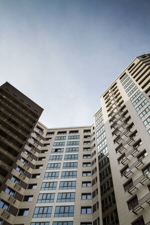 modern European multi-storey residential house. architecture detailsの写真素材