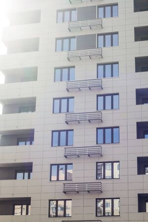 modern European multi-storey residential house. architecture detailsの写真素材