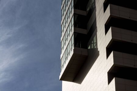 modern European multi-storey residential house. architecture detailsの写真素材