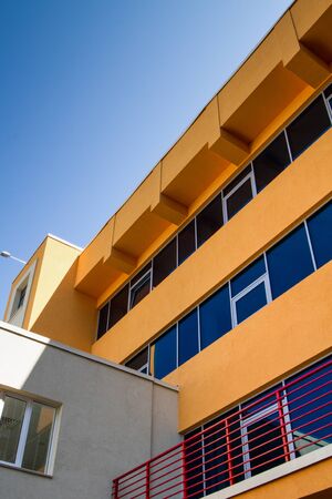 modern ecological architecture. schools in Europe. architecture detailsの写真素材