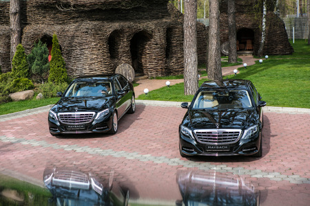 Ukraine, Kiev - April 23, 2015: Mercedes-Maybach S 600 2015 Test Driveのeditorial素材