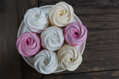 Fresh homemade berry marshmallow, selective focus. Candy barの写真素材