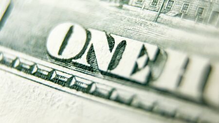 Macro close up of the US 100 dollar bill. Extreme macro. Shallow dofの写真素材