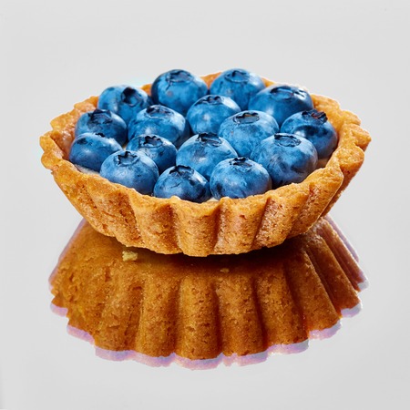 Tartlet with fresh blueberries. 