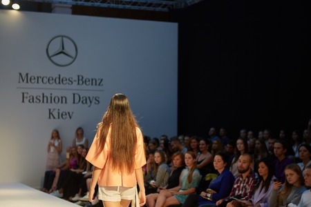 KIEV, UKRAINE - SEPTEMBER 6: Mercedes-Benz Kiev Fashion Days. Fashion showのeditorial素材