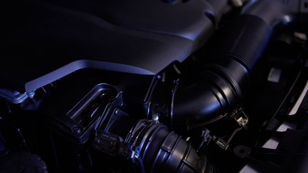 automobile engine close-up detail の写真素材
