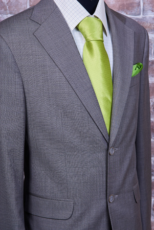 Elegant business suit with a shirt and a tieの写真素材